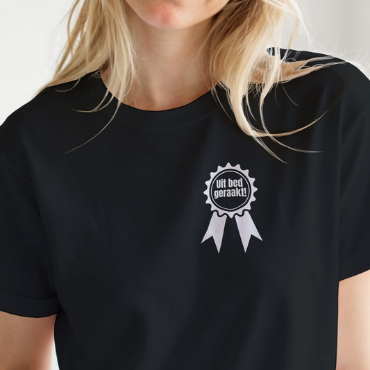 Uit bed geraakt! medaille - Unisex T-shirt
